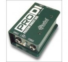 Radial ProDI моно дибокс, вход 1x 1/4«TRS, сквозной 1x 1/4» TRS, выход 1 x XLR