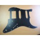 Панель на Stratocaster 62 style под бриджевый хамбакер, черный трехслойный пластик, 11 крепежных отверстий