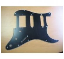 Панель на Stratocaster 62 style под бриджевый хамбакер, черный трехслойный пластик, 11 крепежных отверстий