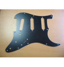 Панель на Stratocaster 62 style, черный трехслойный пластик, 11 крепежных отверстий