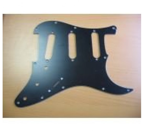 Панель на Stratocaster 62 style, черный трехслойный пластик, 11 крепежных отверстий