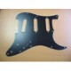 Панель на Stratocaster 62 style, черный трехслойный пластик, 11 крепежных отверстий