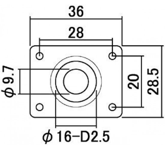 Hosco JP-20C, панель для джека, хром