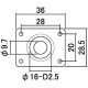 Hosco JP-20C, панель для джека, хром