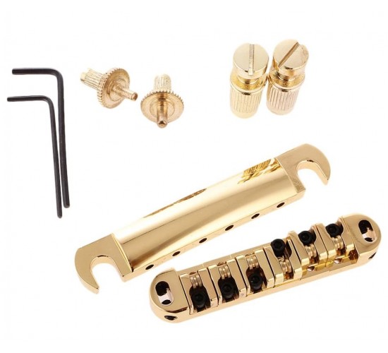 Бридж роликовый Tune-o-Matic stop bar, golden
