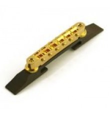 Hosco F-2821E Бридж для арктоп гитары Tune-O-Matic, золото