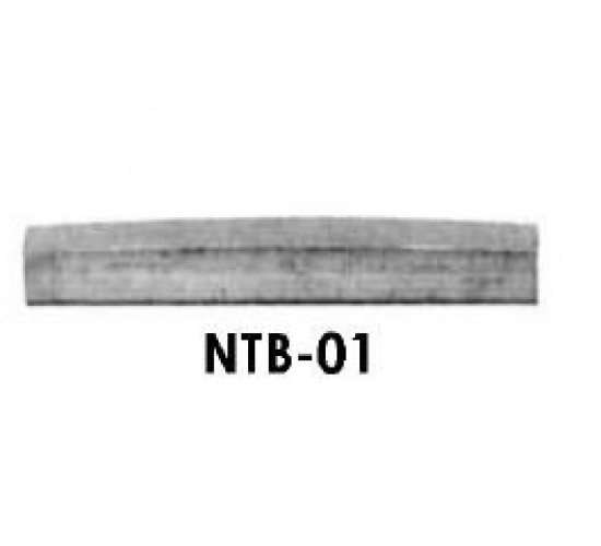 NTB-01, порожек Strat style 43.5х5.7х3.5 мм, без прорезей под струны, латунь