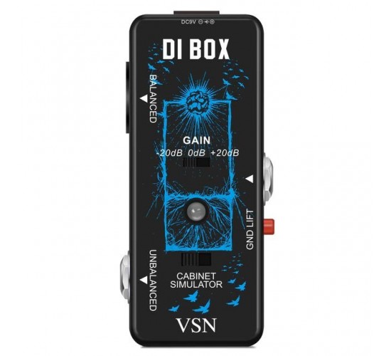 VSN DI BOX LEF-331 Micro-DI с симулятором кабинета и гитарной педалью эффектов True Bypass