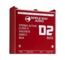 Simpleway Audio D2mini D.I. Box Дибокс, преобразователь сигнала для гитары, активный, стерео