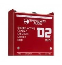 Simpleway Audio D2mini D.I. Box Дибокс, преобразователь сигнала для гитары, активный, стерео