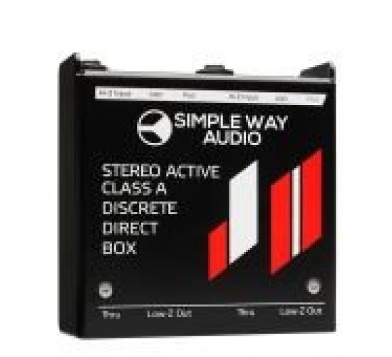Simpleway Audio J2mini D.I. Box Дибокс, преобразователь сигнала для гитары, активный, стерео