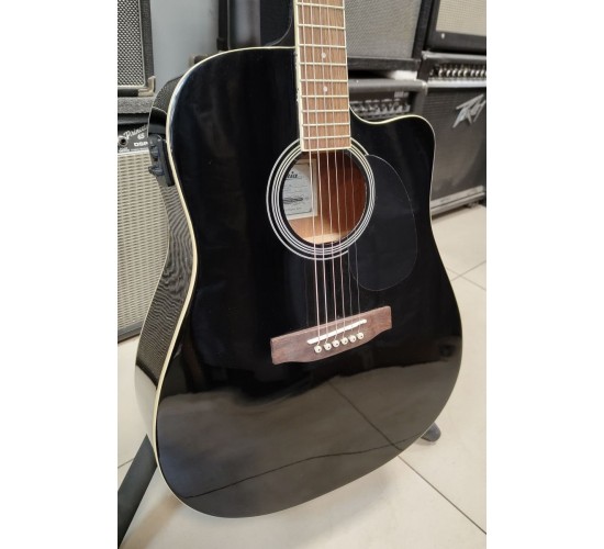 Aria AWN-15CE BK электроакустическая гитара, цвет черный УЦЕНКА