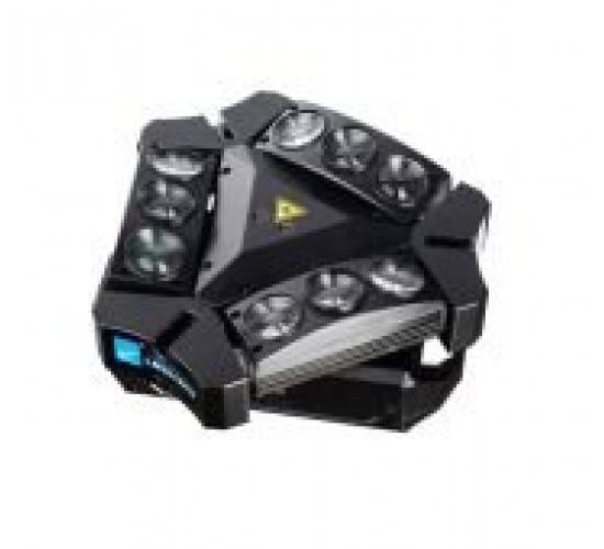 Big Dipper LM0910RG Моторизированный прожектор смены цвета (колорчэнджер) паук, с лазером, 9х10Вт