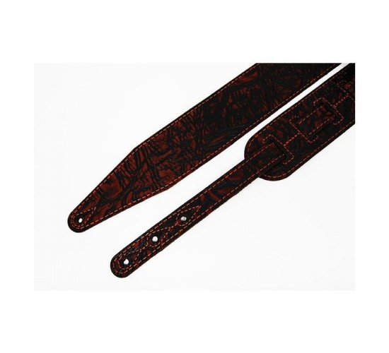 Fidel FL8018LT Leather Tigina Ремень для гитары, кожаный, 7 см, цвет Корица