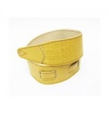 Fidel FL660327L11 Leather 11 Ремень для гитары, кожаный, горчица, тиснение рептилия