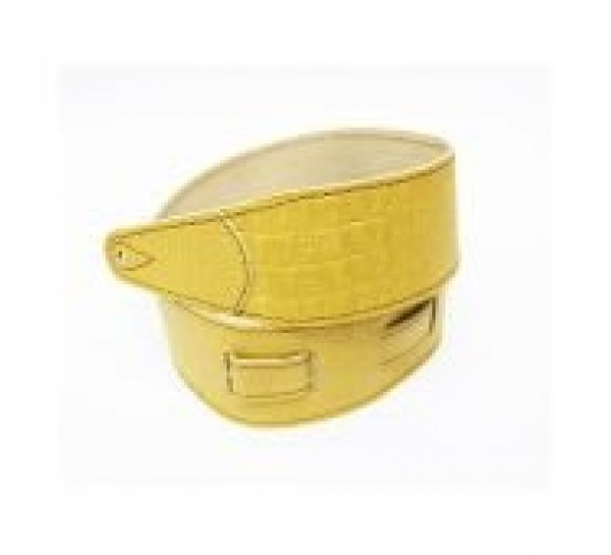 Fidel FL660327L11 Leather 11 Ремень для гитары, кожаный, горчица, тиснение рептилия