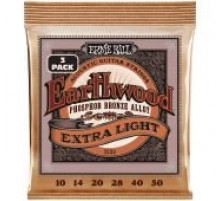 Ernie Ball 3550 набор из 3х комплектов для акуст.гитары Earthwood Extra Light Phosphor Br (10-50)