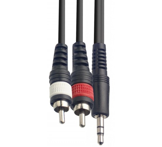 Force FLC-10/1,5 аудио шнур 2хRCA(m)-Jack mini stereo (1,5м)