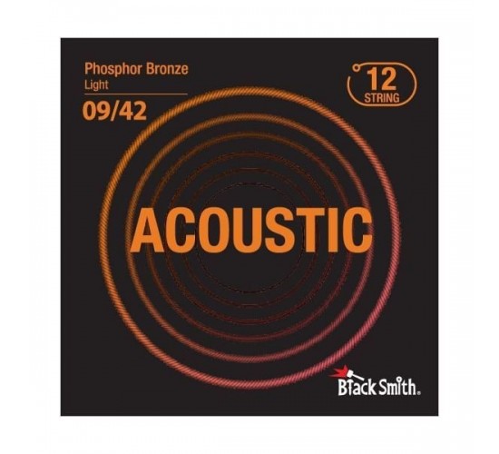 BlackSmith Phosphor Bronze Light 9/42 12 String струны для 12-стр акуст гитары, 9-42, фосфор бронза