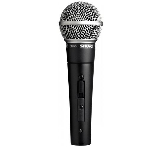Shure SM58S динамический кардиоидный вокальный микрофон (с выключателем), Мексика