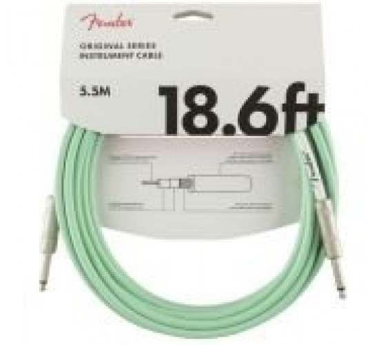 Fender 18.6 Original Instr. Cable SFG Surf Green инструментальный кабель, зеленый, длина 5.5м