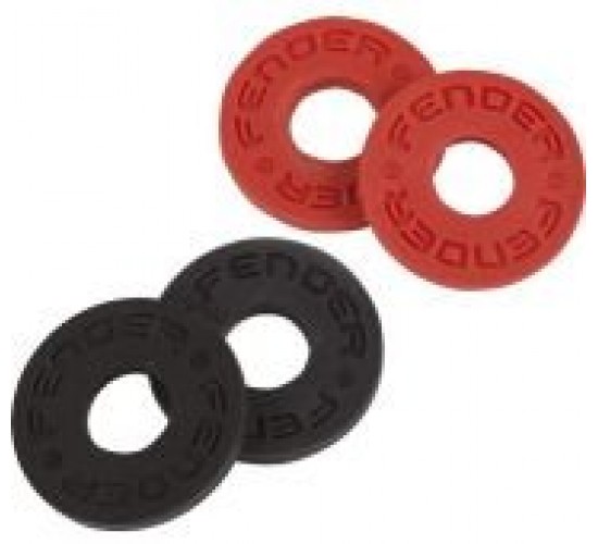 Fender strap blocks резиновые замки для ремня (стрэплоки) 4 шт., черные + красные