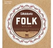D'Addario EJ32C Folk Nylon Комплект струн для классической/акустической гитары, нейлон