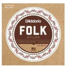 D'Addario EJ32C Folk Nylon Комплект струн для классической/акустической гитары, нейлон
