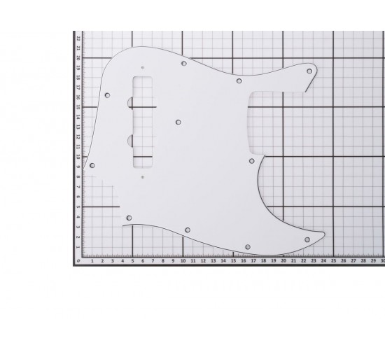 Hosco JB-W3P Защитная накладка для бас-гитары, белая, 3 слоя