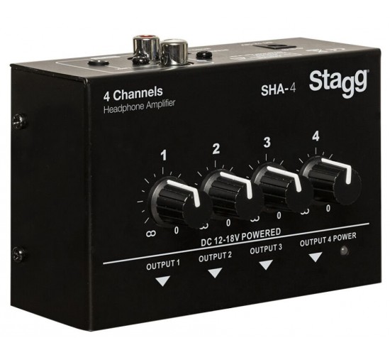 Stagg SHA-4 4х канальный стерео предусилитель для наушников