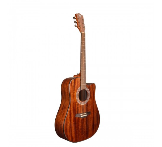 Rockdale Aurora D6 C ALL-MAH Gloss акустическая гитара, дредноут с вырезом, цвет натуральный