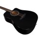 Rockdale Aurora D5 C BK Gloss акустическая гитара дредноут с вырезом, цвет черный