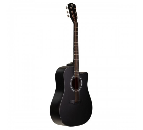 Rockdale Aurora D5 C BK Satin акустическая гитара, дредноут с вырезом, цвет черный