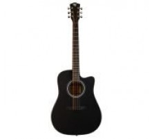 Rockdale Aurora D5 C BK Satin акустическая гитара, дредноут с вырезом, цвет черный