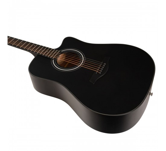 Rockdale Aurora D5 C BK Satin акустическая гитара, дредноут с вырезом, цвет черный
