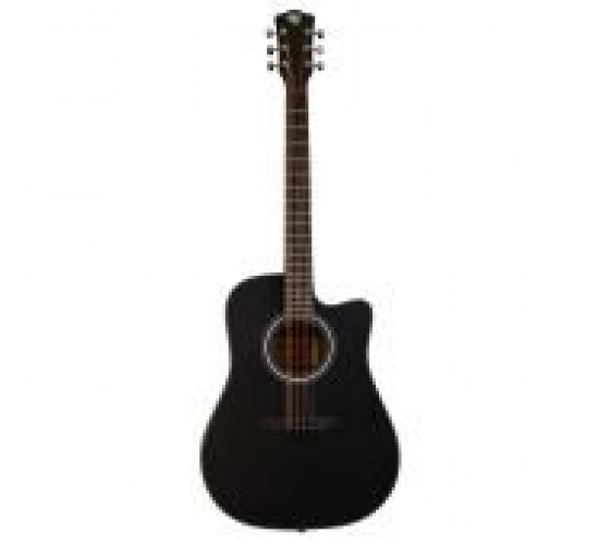 Rockdale Aurora D5 C BK Satin акустическая гитара, дредноут с вырезом, цвет черный