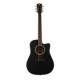 Rockdale Aurora D5 C BK Satin акустическая гитара, дредноут с вырезом, цвет черный