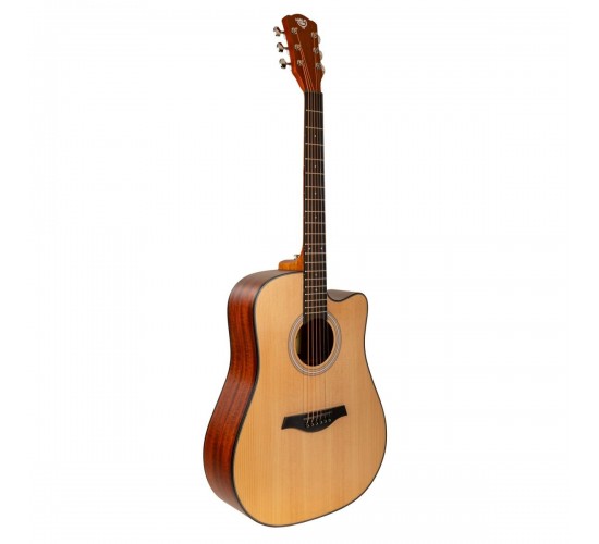 Rockdale Aurora D5 C NAT Satin акустическая гитара, дредноут с вырезом, цвет натуральный