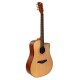 Rockdale Aurora D5 C NAT Satin акустическая гитара, дредноут с вырезом, цвет натуральный