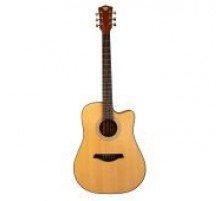 Rockdale Aurora D5 C NAT Satin акустическая гитара, дредноут с вырезом, цвет натуральный