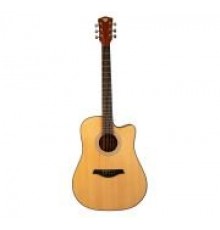 Rockdale Aurora D5 C NAT Satin акустическая гитара, дредноут с вырезом, цвет натуральный