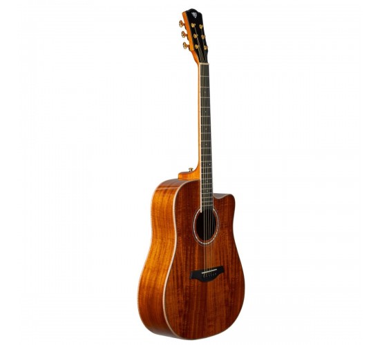 Rockdale Aurora D7 C Koa NAT акустическая гитара дредноут с вырезом, цвет натуральный