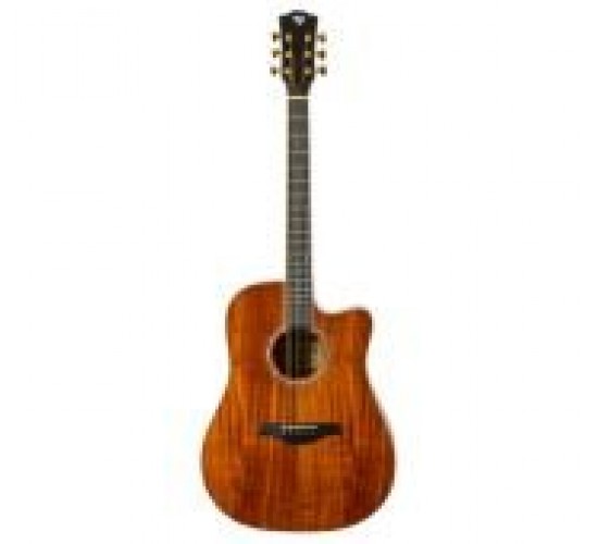 Rockdale Aurora D7 C Koa NAT акустическая гитара дредноут с вырезом, цвет натуральный