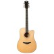 Rockdale Aurora D7 C NAT Gloss акустическая гитара дредноут, с вырезом, цвет натуральный