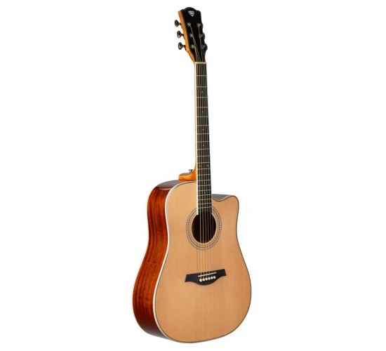Rockdale Aurora D7 C NAT Gloss акустическая гитара дредноут, с вырезом, цвет натуральный