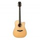 Rockdale Aurora D7 C NAT Gloss акустическая гитара дредноут, с вырезом, цвет натуральный