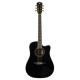 Rockdale Aurora D7 C BK Gloss акустическая гитара, дредноут, с вырезом, цвет черный