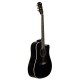 Rockdale Aurora D7 C BK Gloss акустическая гитара, дредноут, с вырезом, цвет черный