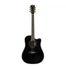 Rockdale Aurora D7 C BK Gloss акустическая гитара, дредноут, с вырезом, цвет черный