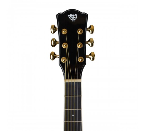 Rockdale Aurora D7 C BK Gloss акустическая гитара, дредноут, с вырезом, цвет черный